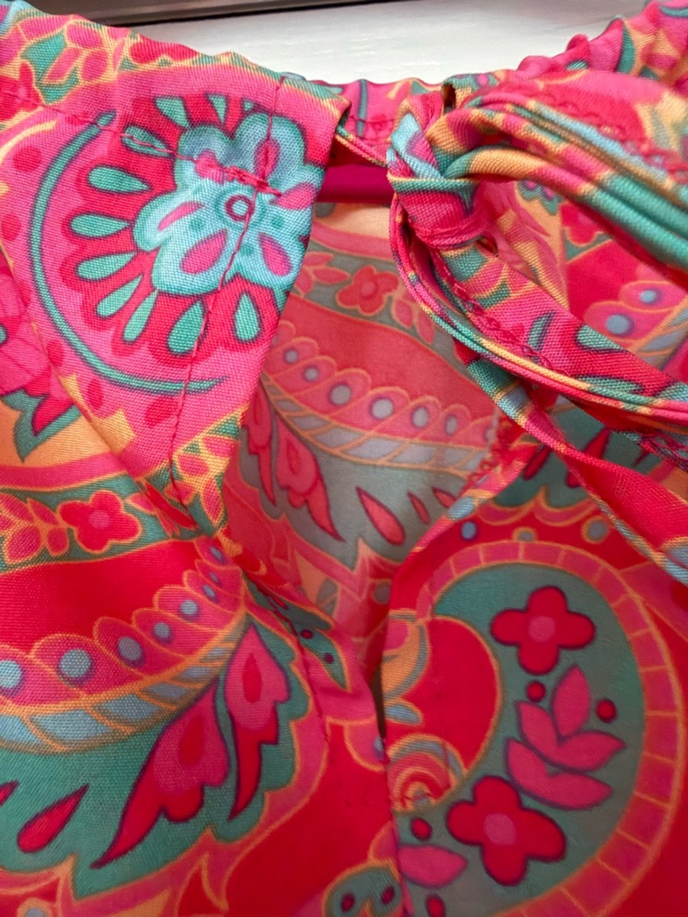 Women’s Pink Paisley Swim Coverup Dress - Picture 4 of 7